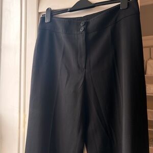 VTG Armani Collezioni Black Wide-Leg Trousers Sz12